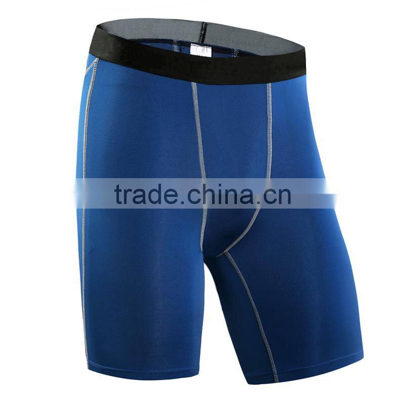 Wholesale polyester comfortable gym mens tight fitness sport shorts