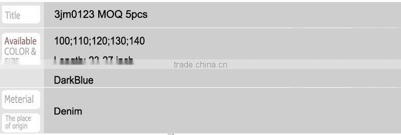 3jm0123 kids child's jeans MOQ 300pcs