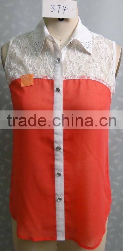 lady chiffon blouses elegant design