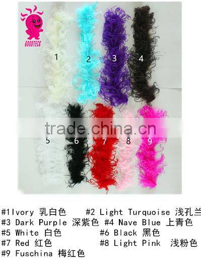 Wholesale top quality manufacturers multicolor decotation ostrich and turkey wool top