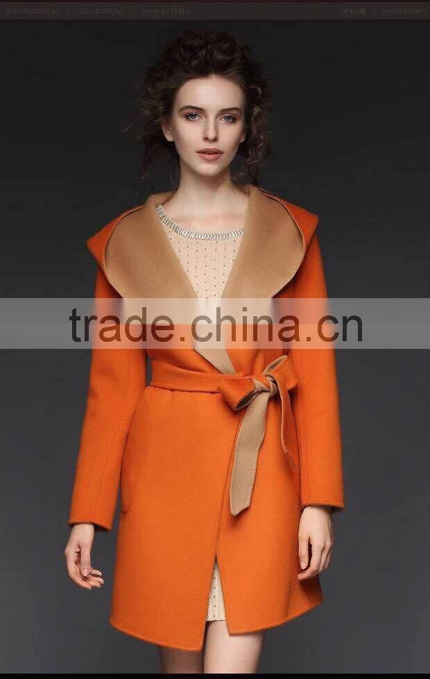 100% hand made 100% wool winter women coat