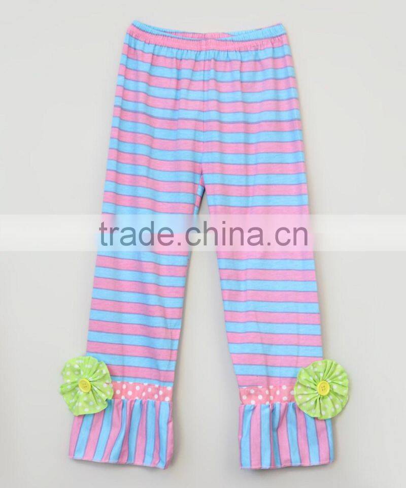 Latest Boutique Girls Clothing Sets Children Cotton Round Neck Clothes Kids Ruffle Sets For Girls