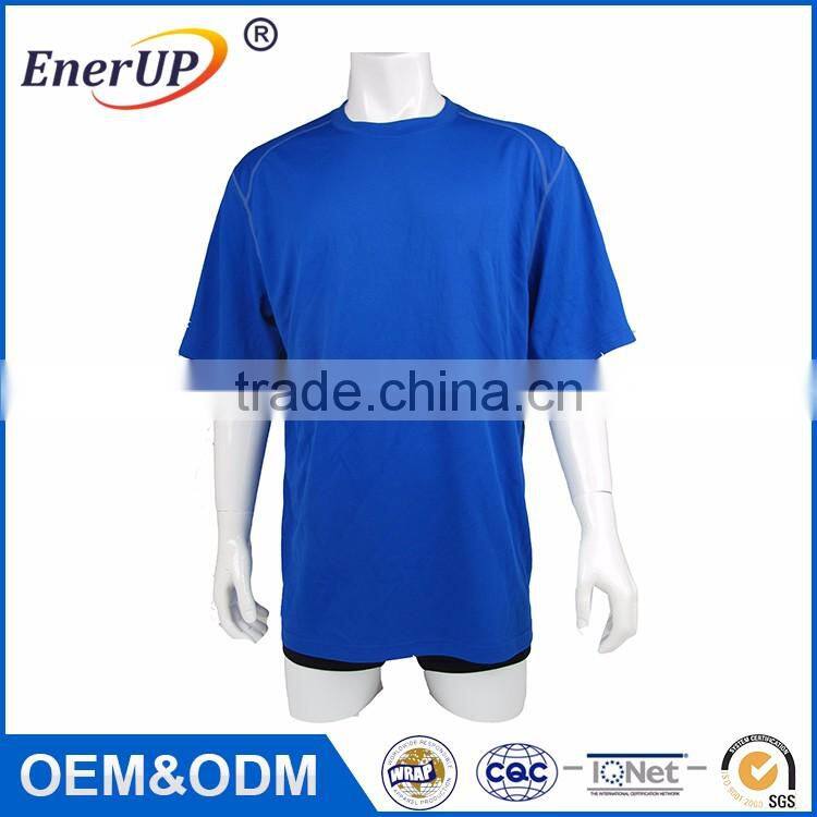 Men clothing sport wear gym moisture wicking antibacterial plain t shirt wholesale