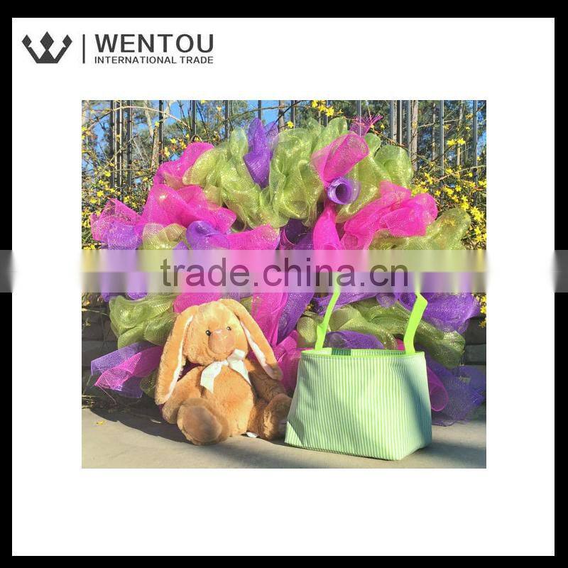 Wholesale Monogrammed candy Stripe Easter bucket