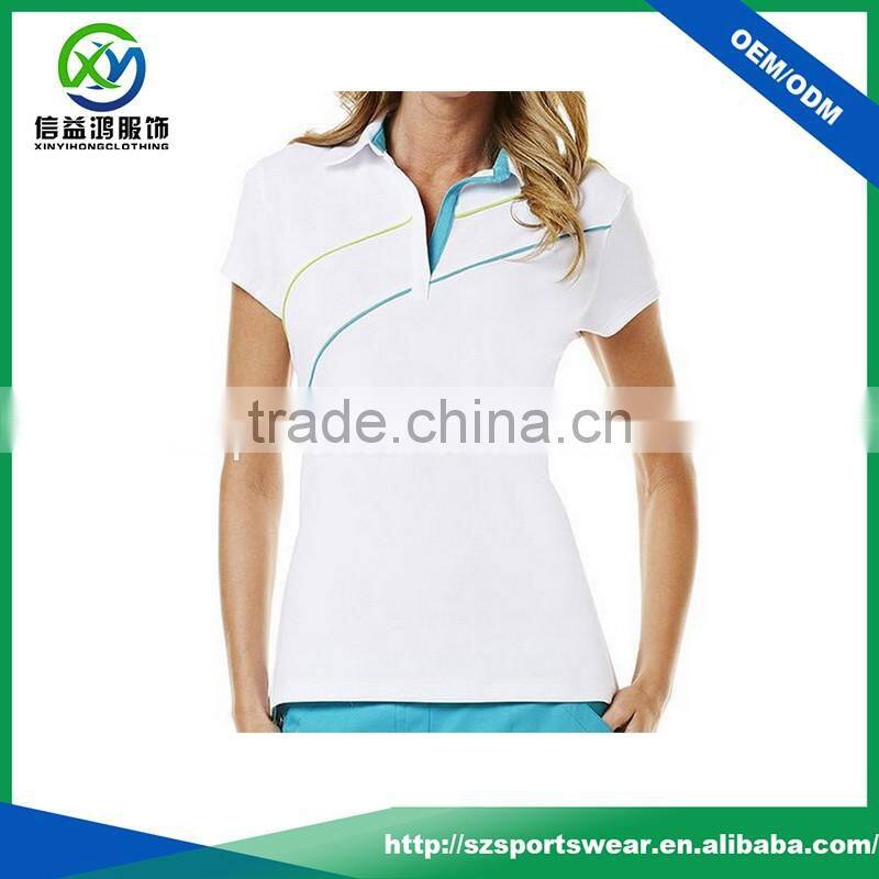 Hot selling dry fit polo shirts with customizable embroidery logo