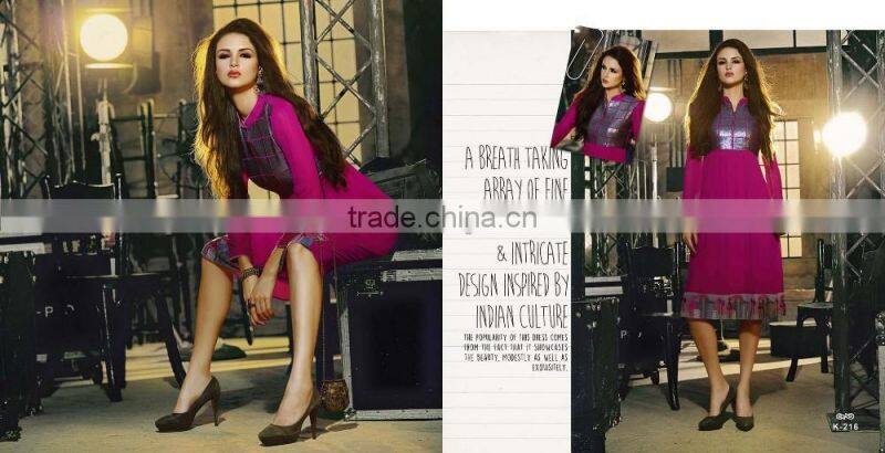 Grey color on embroidery design Bliss Charm Designer Kurtis