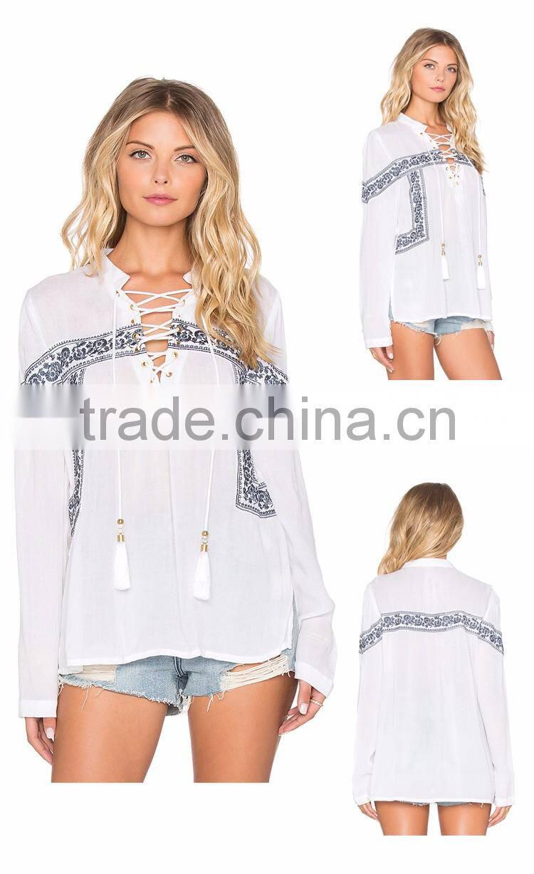 Latest Women Spring New Modern Design Normal Blouse