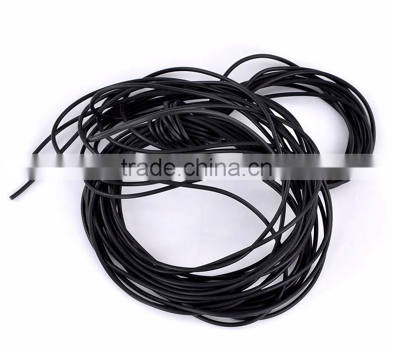 Hihg Quality 2mm 10M length Black Round Rubber Jewelry Cord