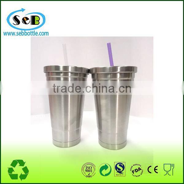 16oz stainless steel tumbler with straw stainless steel coffee mug