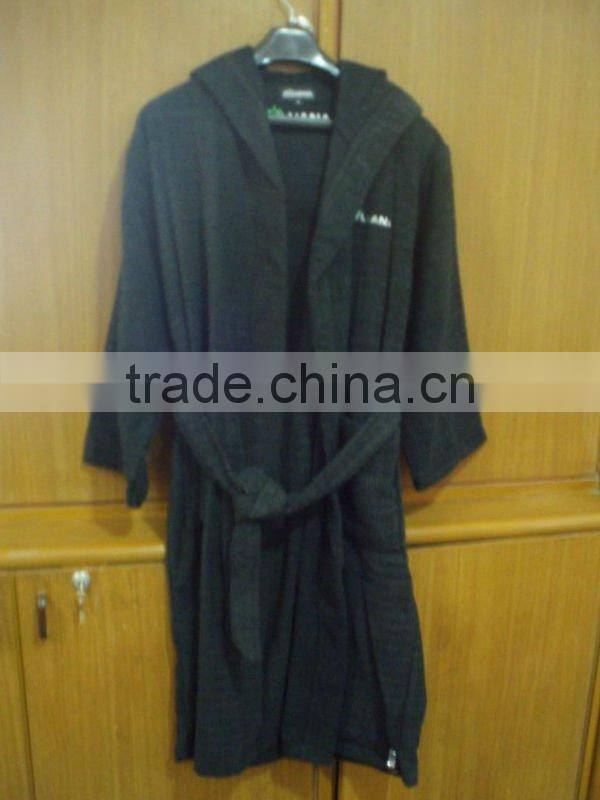Hot Selling Kids Black Color Cheap Bathrobes for Kids