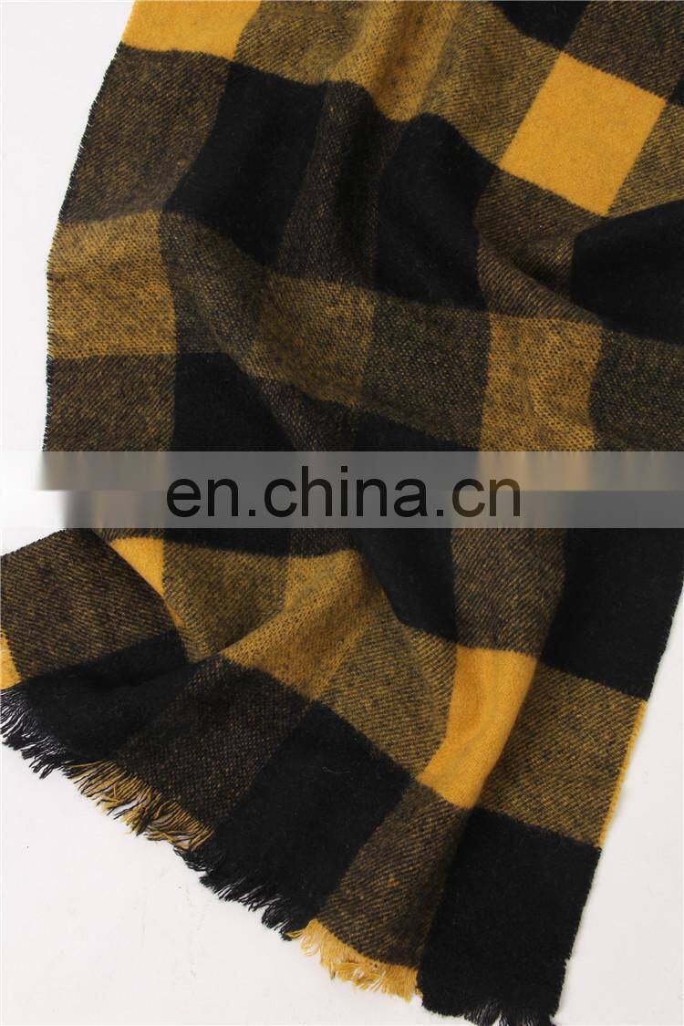 2017 best selling autumn winter 30% cashmere 70% wool shawl woolen plaid women men scarf classic tartan fringe scarf shawl