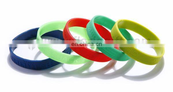 High quality custom logo printed 12mm silicone wirst band on sale