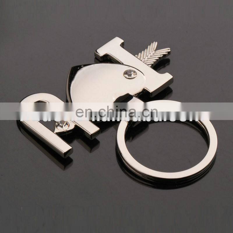 New Couple I LOVE YOU Keyring , Metal Heart Couple Keychain , Lover Romantic Creative Key Chain