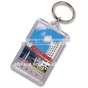 Square Plastick Keychain with Custom Printing