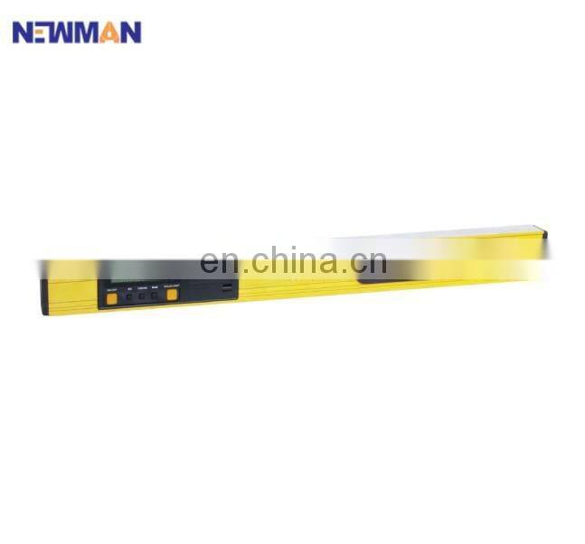 NEWMAN Type 6149 aluminium square tubular bubble flat digital spirit level