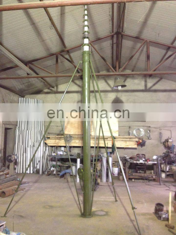30m manual tripod telescoping antenna mast by hand 15Kg load