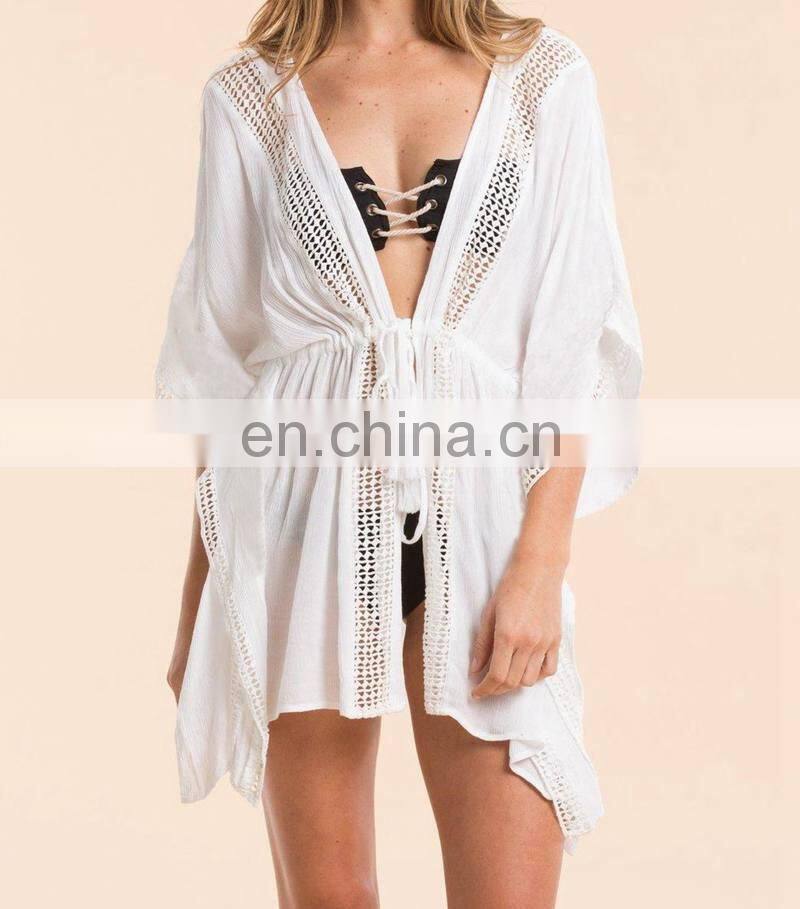 New Beach Cover Up White Lace cotton Swimsuit cover up Summer Crochet Beachwear Bathing suit cover ups Beach Dress