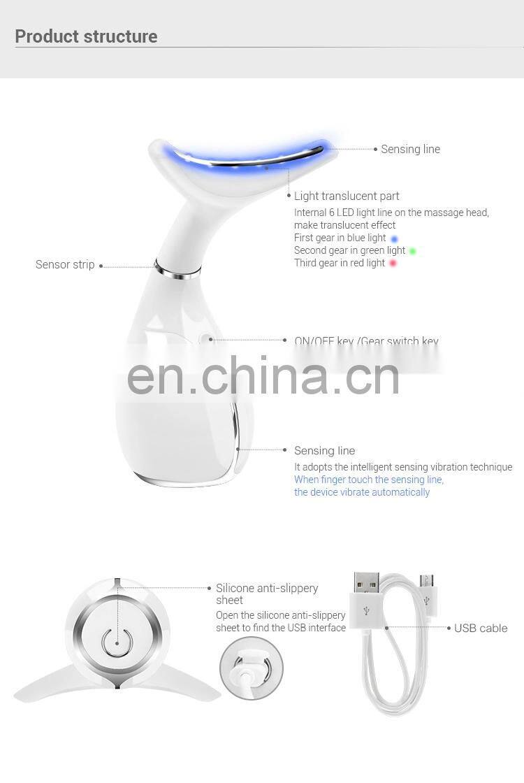2021 face lift and neck lift anti-wrinkle device led light therapy massager