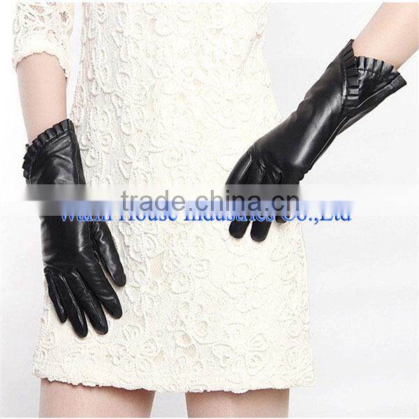 2016 new style women winter glove for leather glove importers