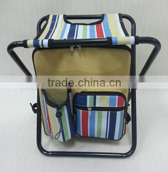 multipurpose foldable cooler stool with straps