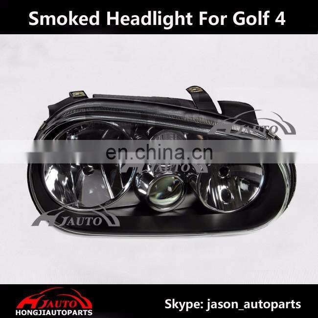 Car Headlights Smoked Black For VW Golf MK4 IV 1J1941018K / 1J1 941 018 K