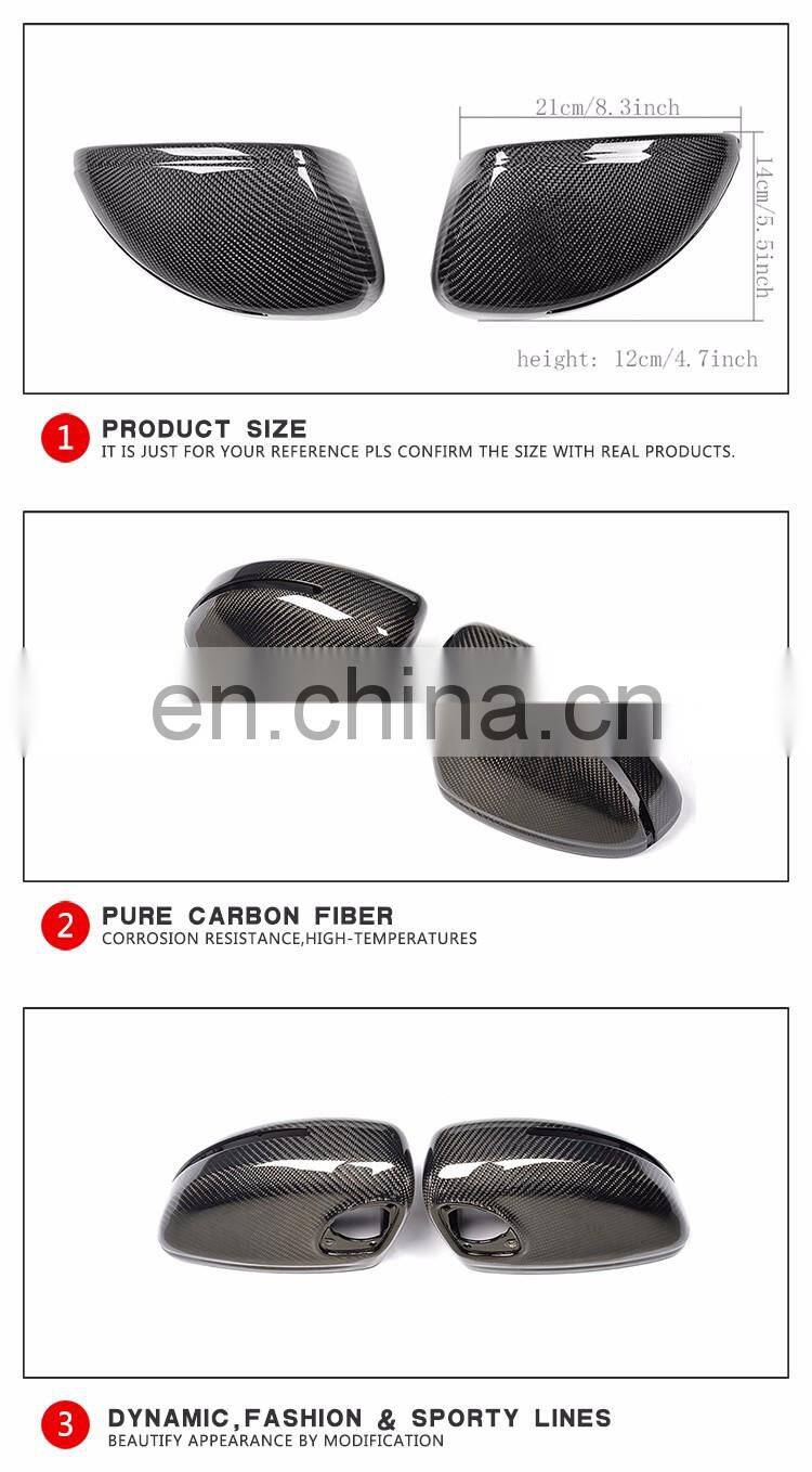 Carbon Fiber Side Car Wing Mirror Cover for Audi R8 Spyder Convertible Door Rear View Cover