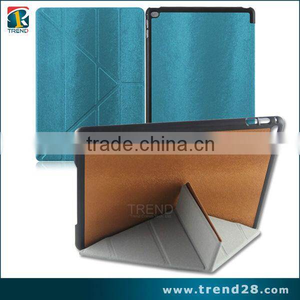 wholesales portable folding leather case for ipad Air2 tablet