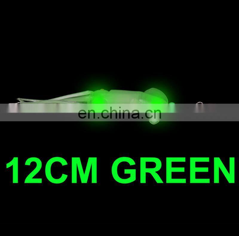 12cm 12g Trolling Sea Fish Lures Luminous Octopus artificial bait for fishing LED Light Electronic squid bait