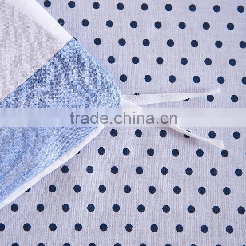 100%cotton wholesale price quilted bed sheet blue and white stripe vintage pillow case