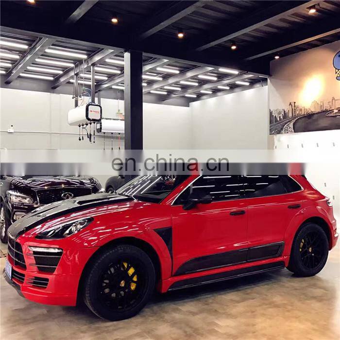 Runde Newest For Porsche Macan Upgrade Wide Body Kit Front Rear Bumper Side Skirts Fender Spoiler Door Trim Tail Box Cover