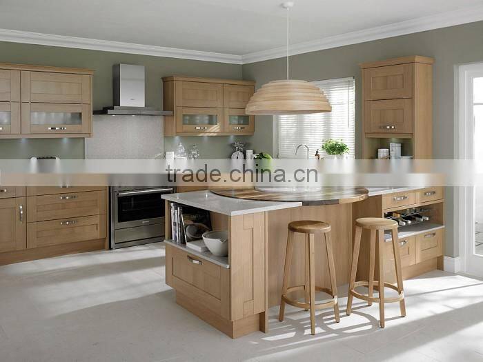 European wood kitchen cabinet with island