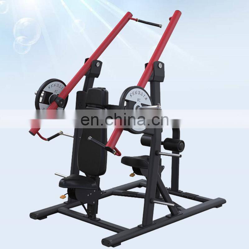 Plate Loaded Lat Pull Down Commercial Gym Equipment Combo 2 in 1 Iso-Lateral Independent Chest Press/Back Extension