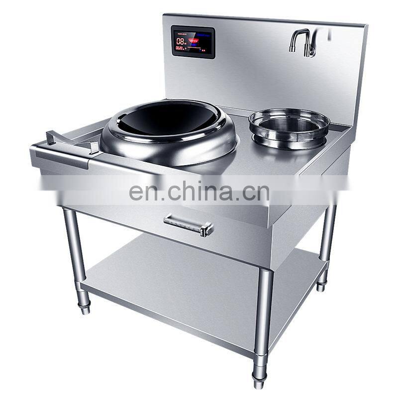 Commercial Induction Cooker High Power 15KW Double Burner Three-phase Electric Concave Surface Canteen Big Pot Fierce Stove Sing