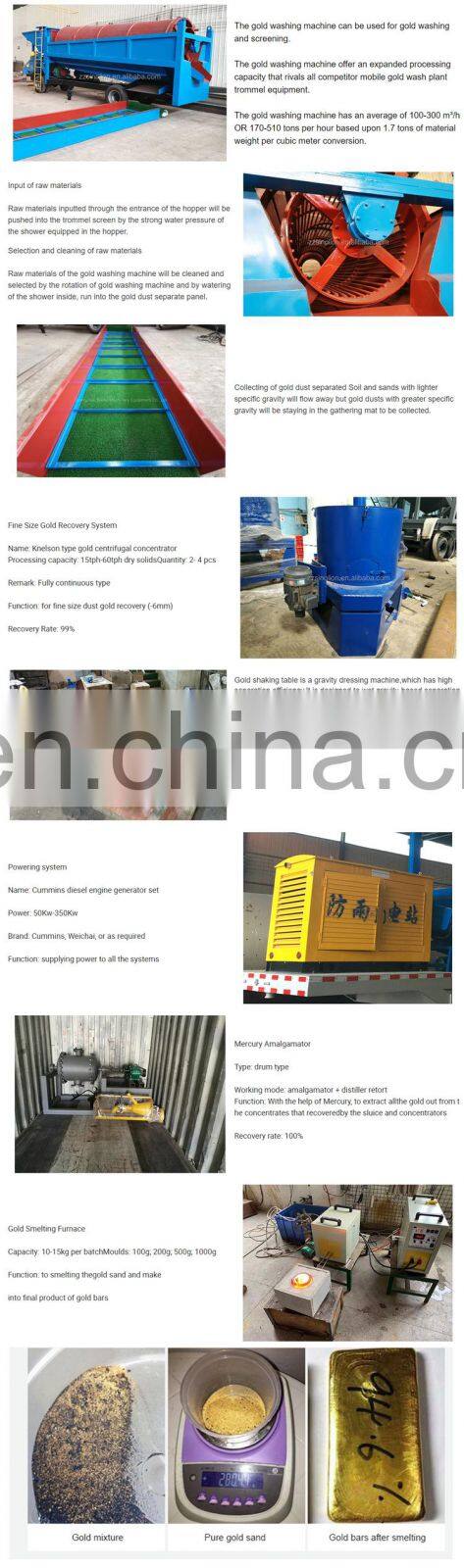 Mobile Rotary Trommel Gold Screen Wash Plants