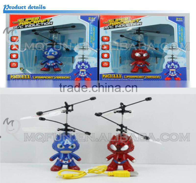 Mini Qute RC remote control Marvel avenger captain America spiderman flying Helicopter educational Electronic toys NO.TL614753