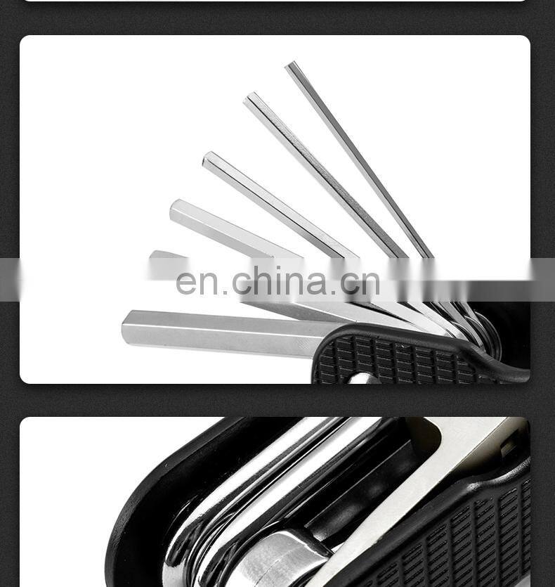 Outdoor cycling tool knife 10-in-one multi-functional easy to carry hexagon socket wrench maintenance chain tuner