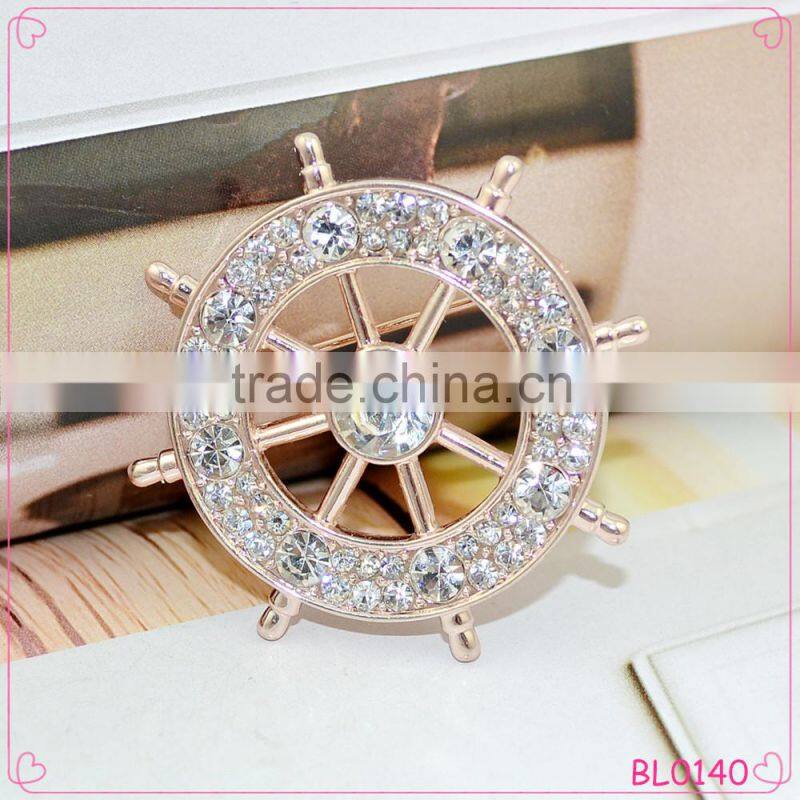 Fashion Jewelry Brooch Vintage Ship Wheel Brooch The Leader Personality Brooch