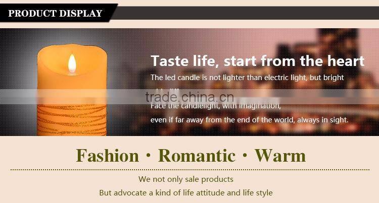 remote control set of 3 real wax flameless LED pillar candles