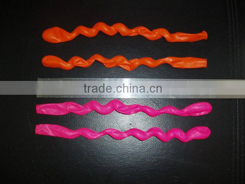 Screw shape latex ballons
