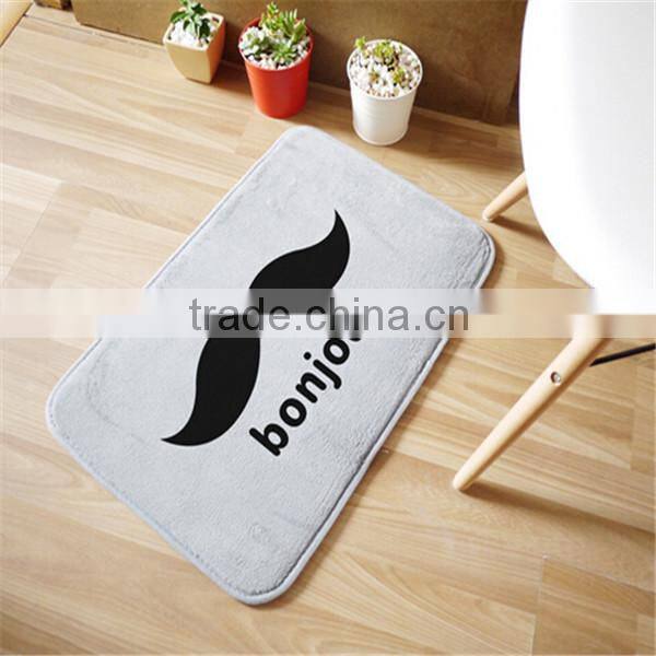 40*60cm home cute design anti slip polyester custom floor mat