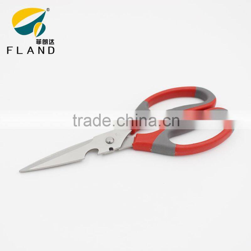 YangJiang Best quality kitchen stainless steel tailor scissors with color handle