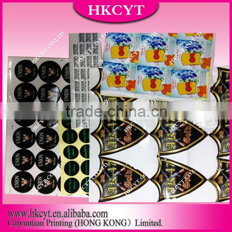 Hologram aluminum foil label sticker