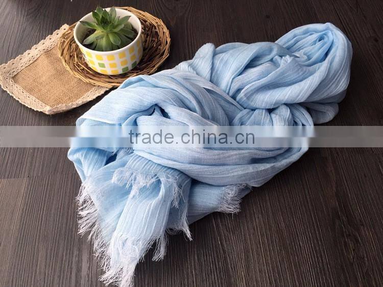 90CMX210CM Large Long Size Cotton Linen Plain Pashmina Shawl