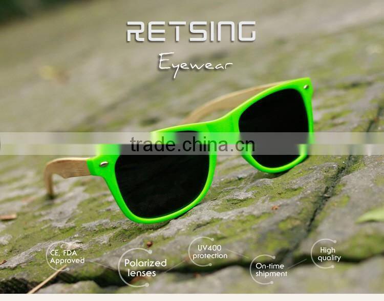 Yellow Revo Color Handmade Custom Wood Sunglasses