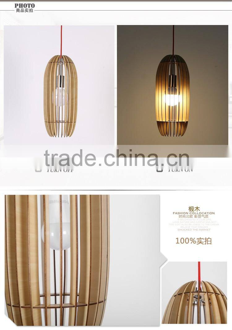 High quality and fast delivery furniture light supplier basewood wooden ceiling pendant lamp JK-8005B-18 LED pendant Light