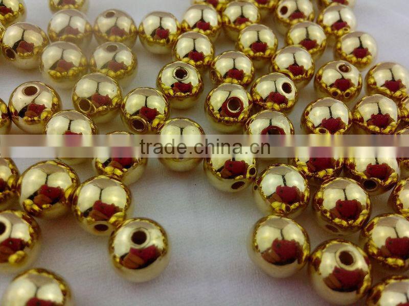 Newest High Quality Glod- plating chunky loose beads, shiny acrylic ccb beads for necklace ,wholesale!!