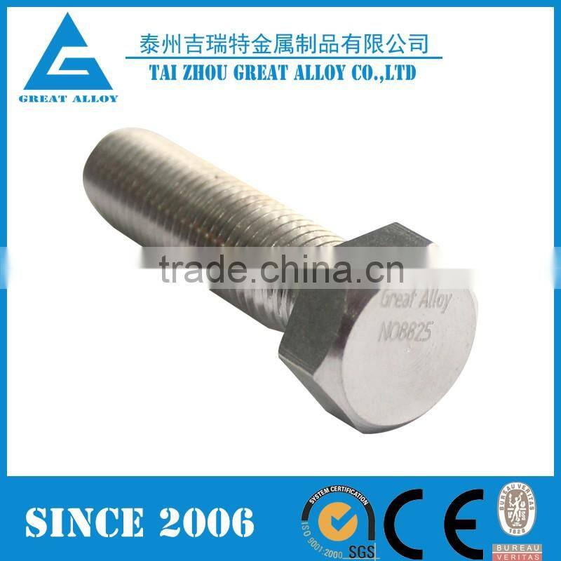 UNS N08825/ALLOY 825/INCOLOY 825/NS142/2.4858 round head bolts