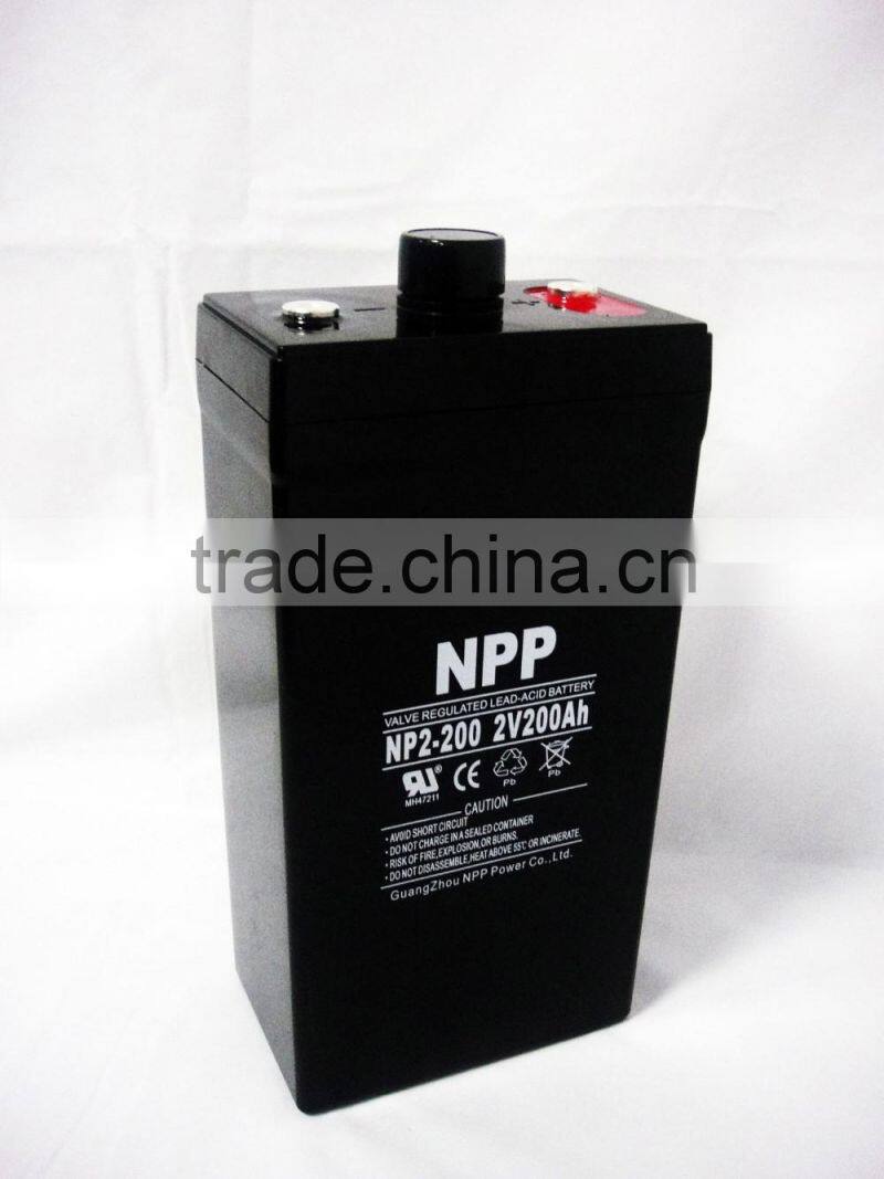 2v200ah high capacity rechargeable storage Battery for UPS