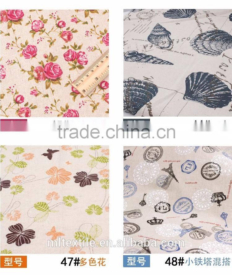 digital printed Cotton Linen home decoration fabric