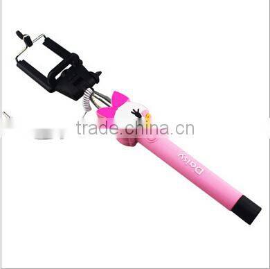 customized 3d Cartoon Selfie Extendable Handheld Stick Monopod